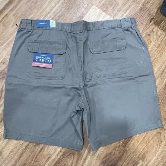 Men’s Size 46 Croft & Barrow Shadow Brown Cargo Shorts Big & Tall NWT - Picture 3 of 5